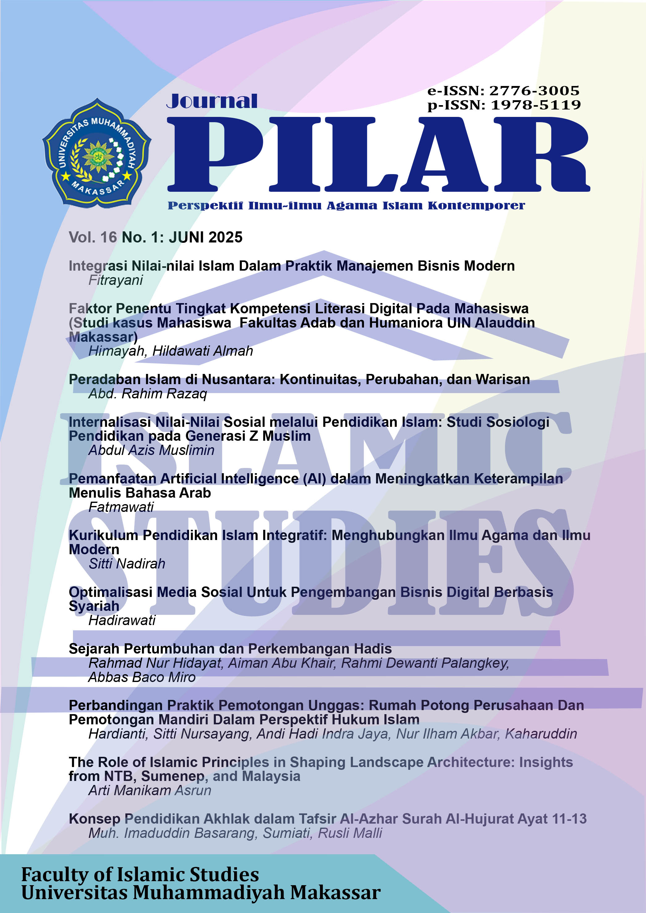 					View Vol. 16 No. 1 (2025): JURNAL PILAR, JUNI 2025
				