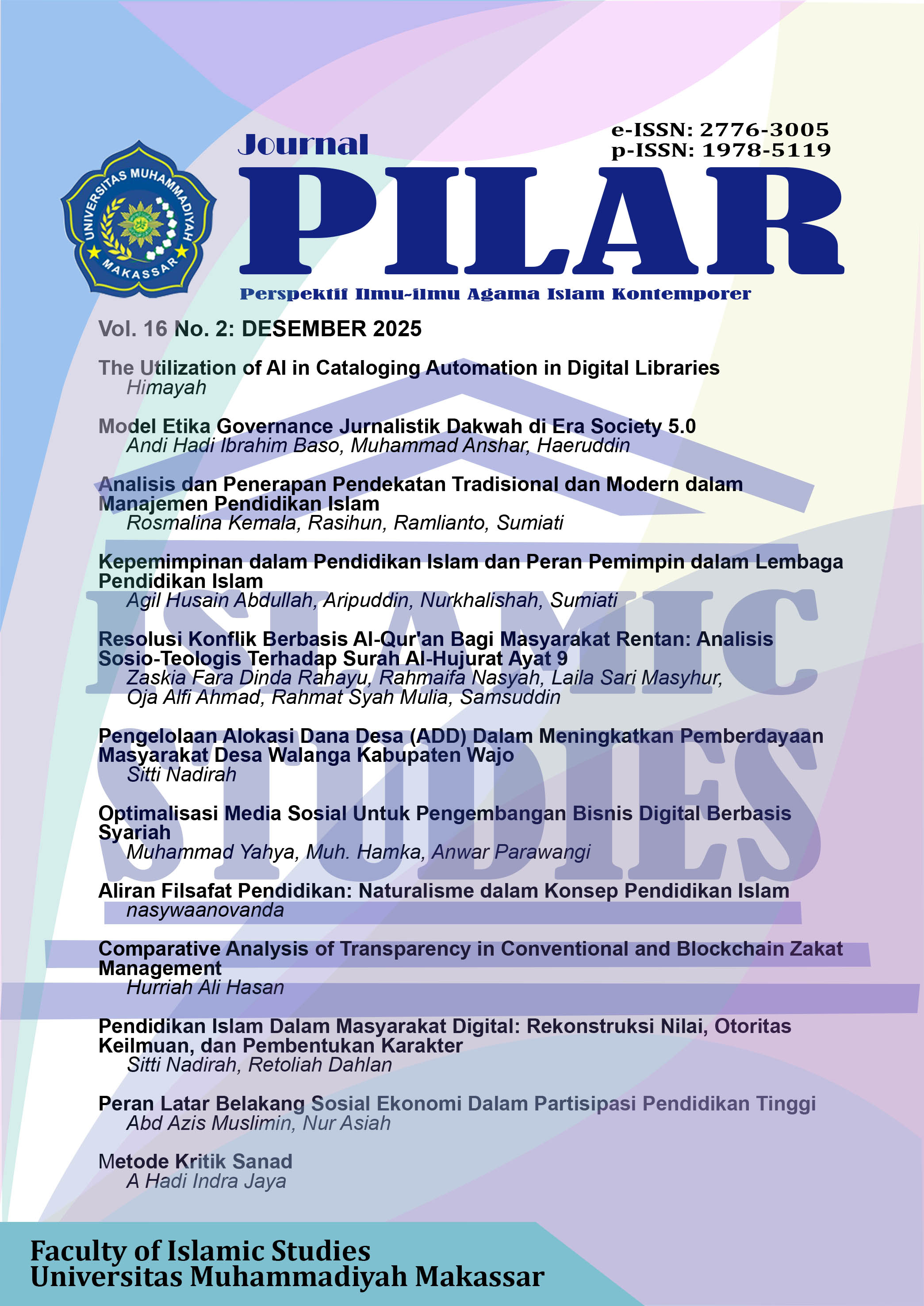 					View Vol. 16 No. 2 (2025): JURNAL PILAR, DESEMBER 2025
				